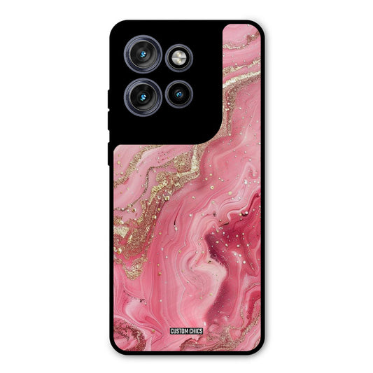 Pink Glitter Motorola Edge 50 Neo Mobile Back Cover - Aesthetic PrintShield Case