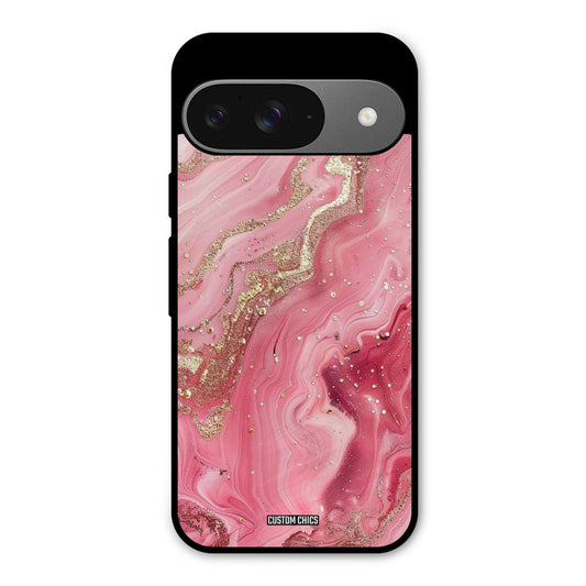 Pink Glitter Google Pixel 9 Mobile Back Cover - Aesthetic PrintShield Case