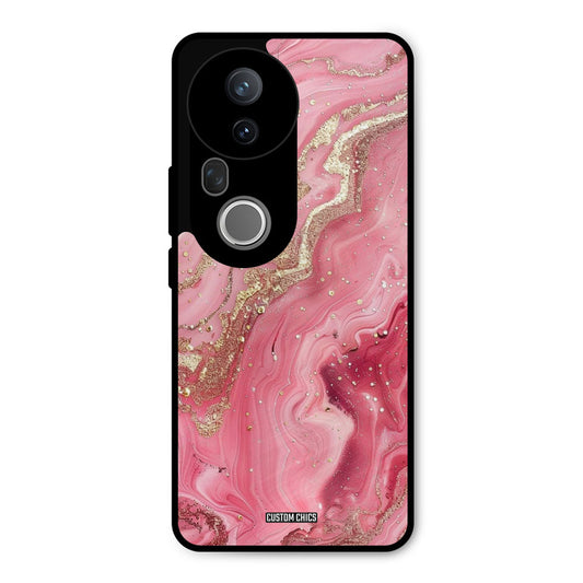 Pink Glitter Vivo T4 Ultra Mobile Back Cover - Aesthetic PrintShield Case