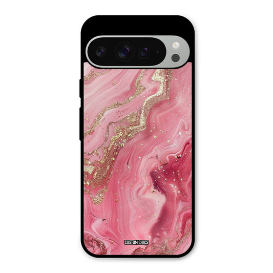 Pink Glitter Google Pixel 9 Pro XL Mobile Back Cover - Aesthetic PrintShield Case
