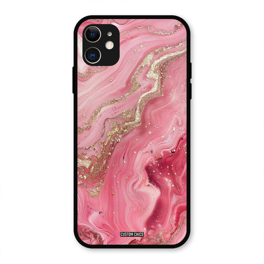 Pink Glitter IPhone 11 Mobile Back Cover - Aesthetic PrintShield Case