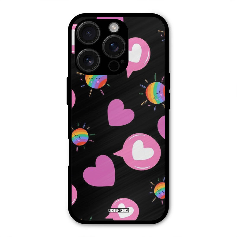 Pink Thoughts iPhone 16 Pro Max Mobile Back Cover - Aesthetic PrintShield Case