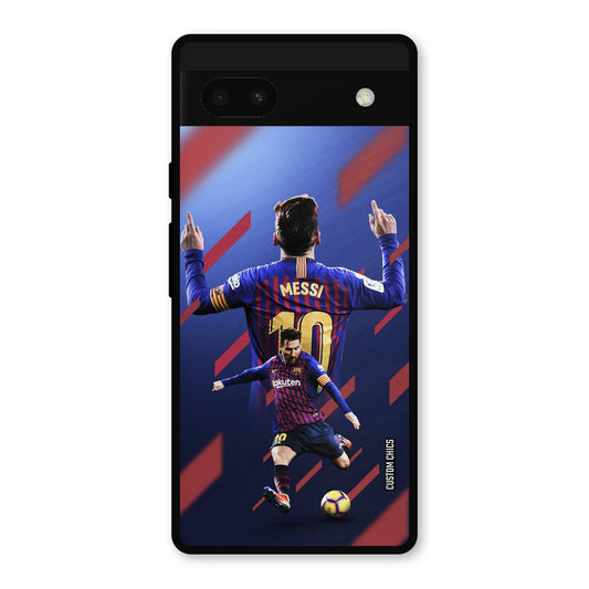 Playing Messi Google Pixel 6a Mobile Back Cover - Sports PrintShield Case