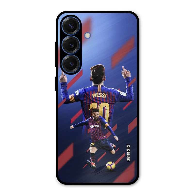 Playing Messi Samsung Galaxy S25 Mobile Back Cover - Sports PrintShield Case
