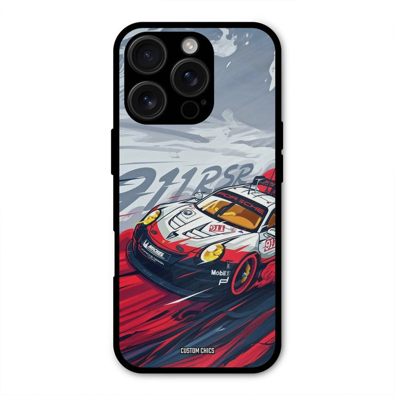 Porche Vector iPhone 16 Pro Mobile Back Cover - Car&Bike PrintShield Case