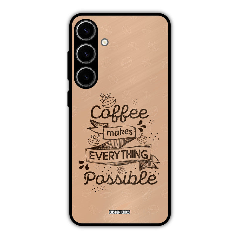 Possible Coffee Samsung Galaxy S24 Plus Mobile Back Cover - Typography PrintShield Case