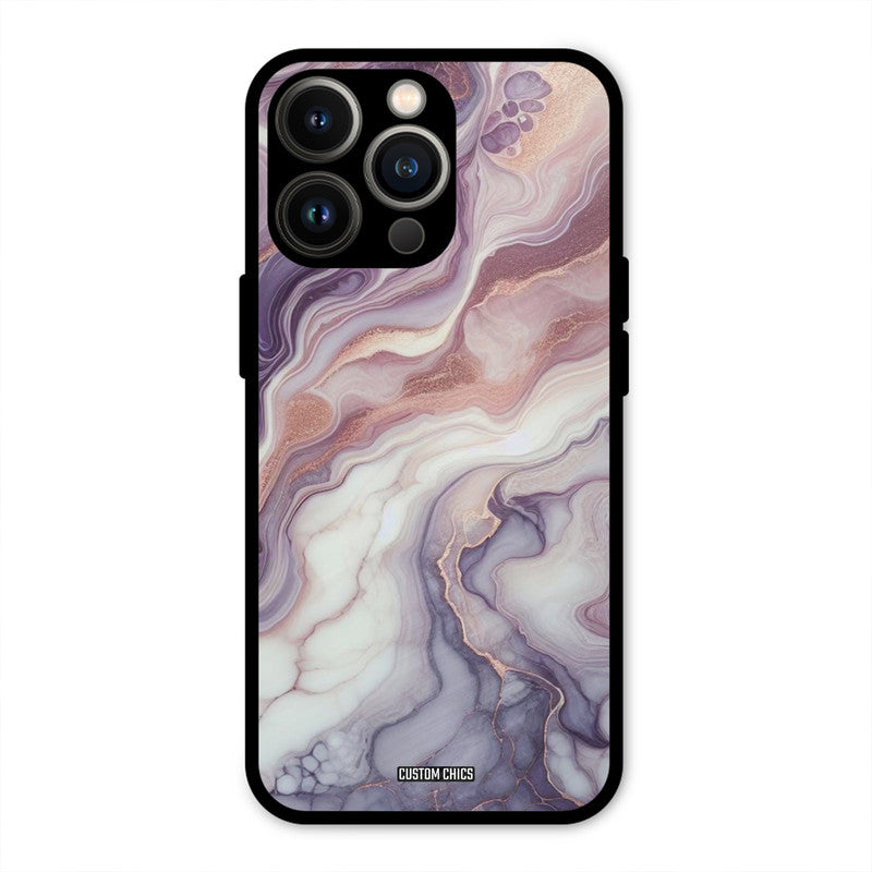 Purple Marble iPhone 13 Pro Max Mobile Back Cover - Aesthetic PrintShield Case