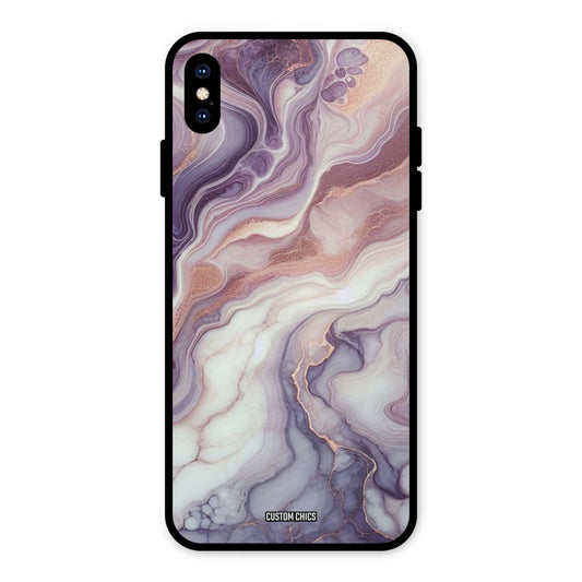 Purple Marble iPhone XS Max Mobile Back Cover - Aesthetic PrintShield Case
