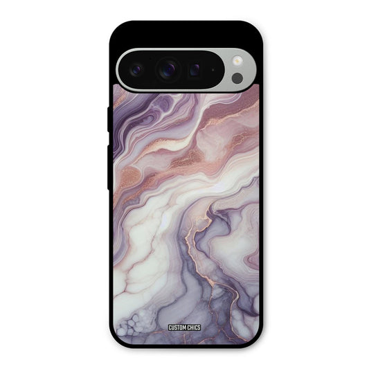 Purple Marble Google Pixel 9 Pro XL Mobile Back Cover - Aesthetic PrintShield Case