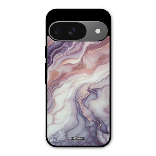 Purple Marble Google Pixel 9 Mobile Back Cover - Aesthetic PrintShield Case
