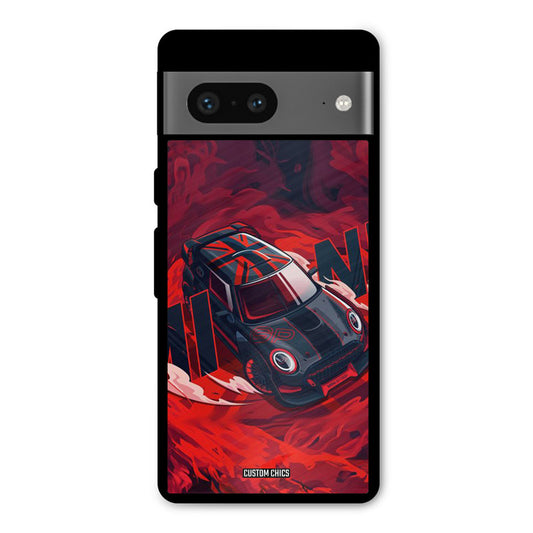 Red Black Cooper Google Pixel 7 Mobile Back Cover - Car&Bike PrintShield Case