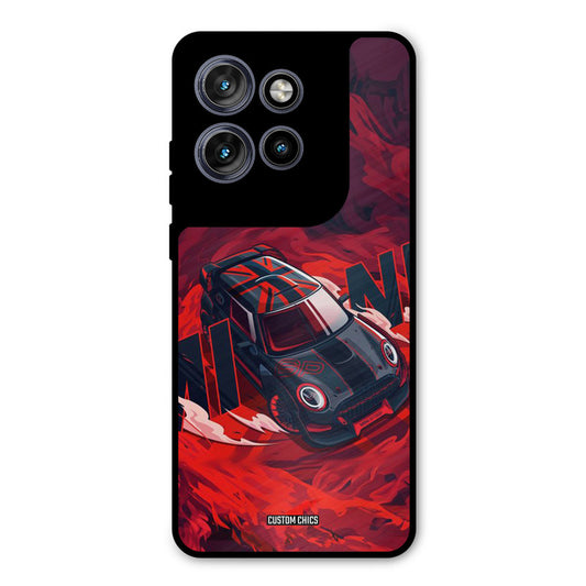 Red Black Cooper Motorola Edge 50 Neo Mobile Back Cover - Car&Bike PrintShield Case