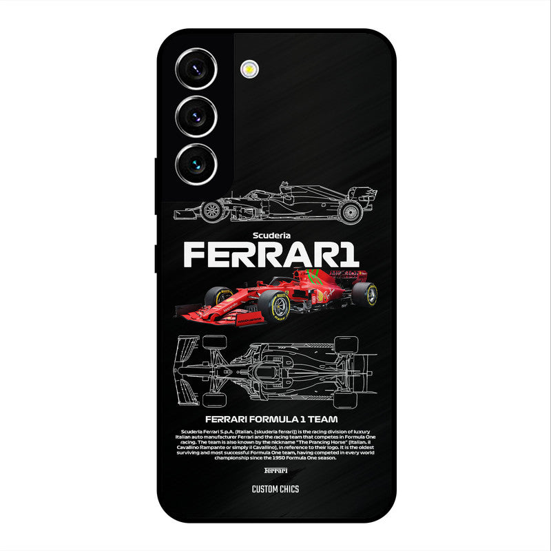 Red Formula Car Samsung Galaxy S22 Mobile Back Cover - Car&Bike PrintShield Case