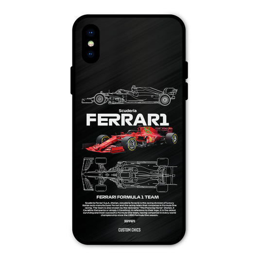 Red Formula Car iPhone XS Mobile Back Cover - Car&Bike PrintShield Case
