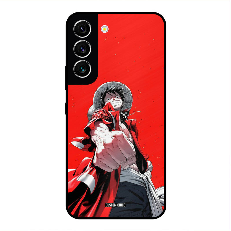 Red Luffy Samsung Galaxy S22 Mobile Back Cover - Anime PrintShield Case