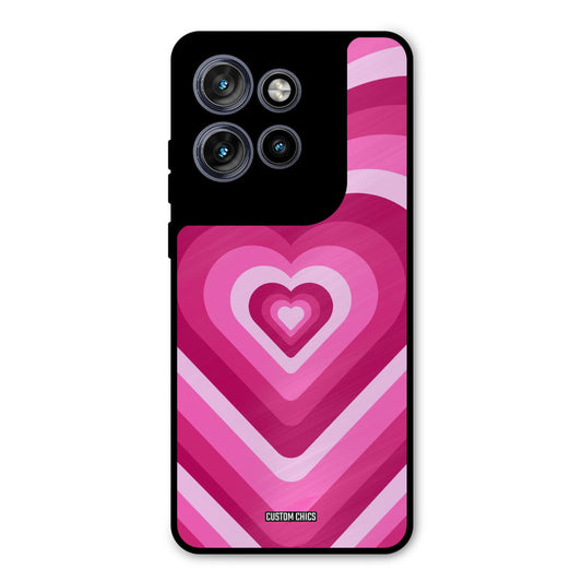 Red Pink Heart Motorola Edge 50 Neo Mobile Back Cover - Aesthetic PrintShield Case
