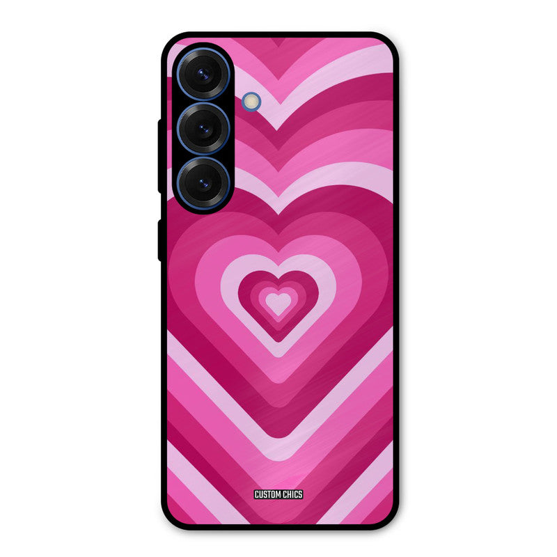 Red Pink Heart Samsung Galaxy S25 Mobile Back Cover - Aesthetic PrintShield Case
