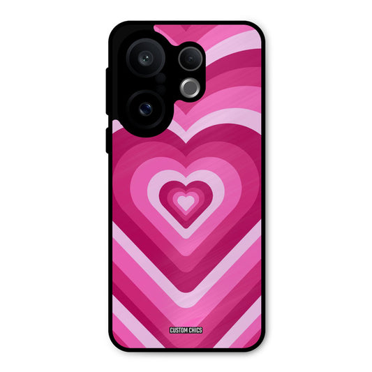 Red Pink Heart Vivo X200 FE Mobile Back Cover - Aesthetic PrintShield Case
