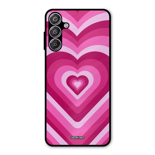 Red Pink Heart Samsung Galaxy M15 Mobile Back Cover - Aesthetic PrintShield Case