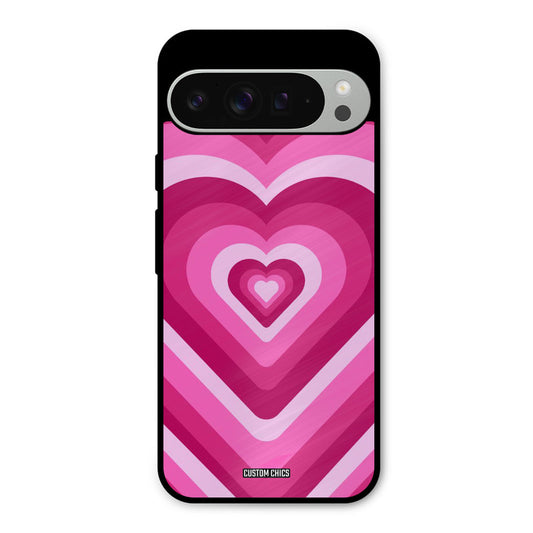 Red Pink Heart Google Pixel 9 Pro XL Mobile Back Cover - Aesthetic PrintShield Case