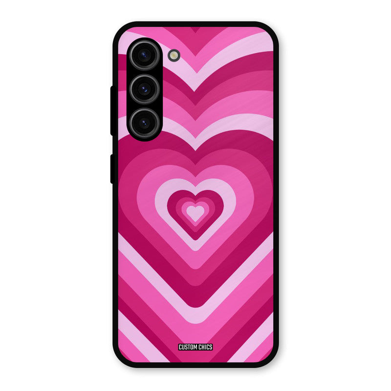 Red Pink Heart Samsung Galaxy S23 Mobile Back Cover - Aesthetic PrintShield Case