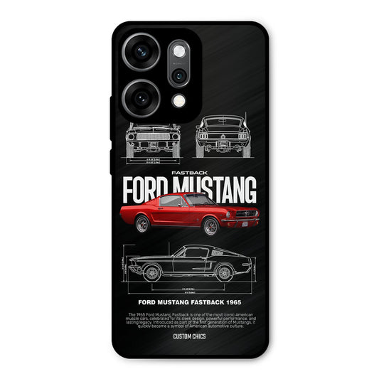 Retro Mustang Oppo Reno 14 Pro Mobile Back Cover - Car&Bike PrintShield Case