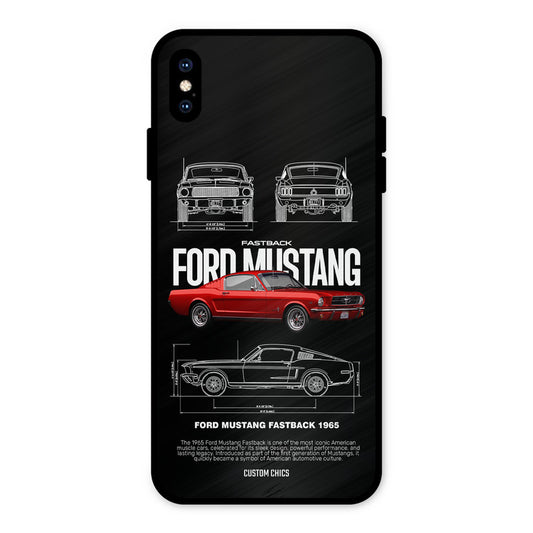 Retro Mustang iPhone XS Max Mobile Back Cover - Car&Bike PrintShield Case