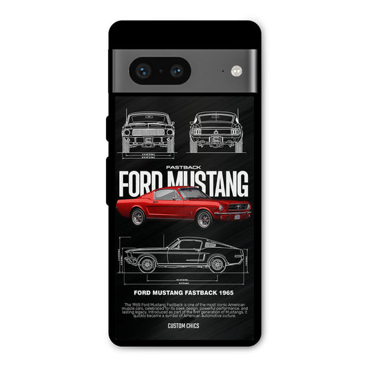 Retro Mustang Google Pixel 7 Mobile Back Cover - Car&Bike PrintShield Case