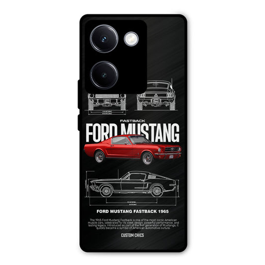 Retro Mustang Vivo Y300 Plus Mobile Back Cover - Car&Bike PrintShield Case
