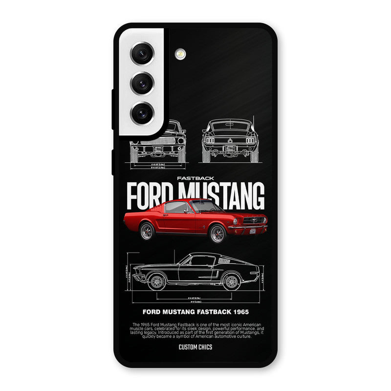 Retro Mustang Samsung Galaxy S21 FE 5G (2023) Mobile Back Cover - Car&Bike PrintShield Case
