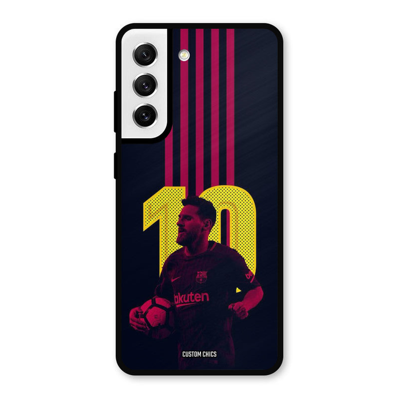 Retro Style Messi Samsung Galaxy S21 FE 5G (2023) Mobile Back Cover - Sports PrintShield Case