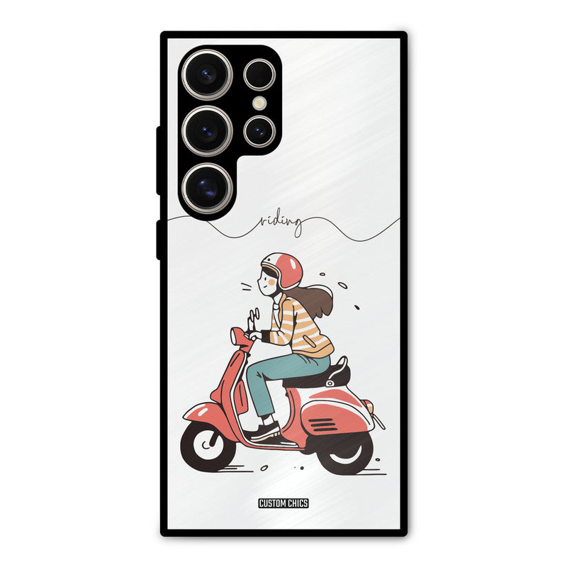 Rider Girl Samsung Galaxy S24 Ultra Mobile Back Cover - Car&Bike PrintShield Case