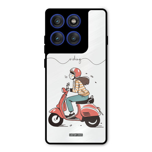 Rider Girl Motorola Edge 60 Pro Mobile Back Cover - Car&Bike PrintShield Case