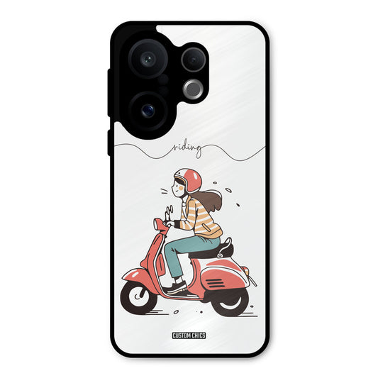 Rider Girl Vivo X200 FE Mobile Back Cover - Car&Bike PrintShield Case