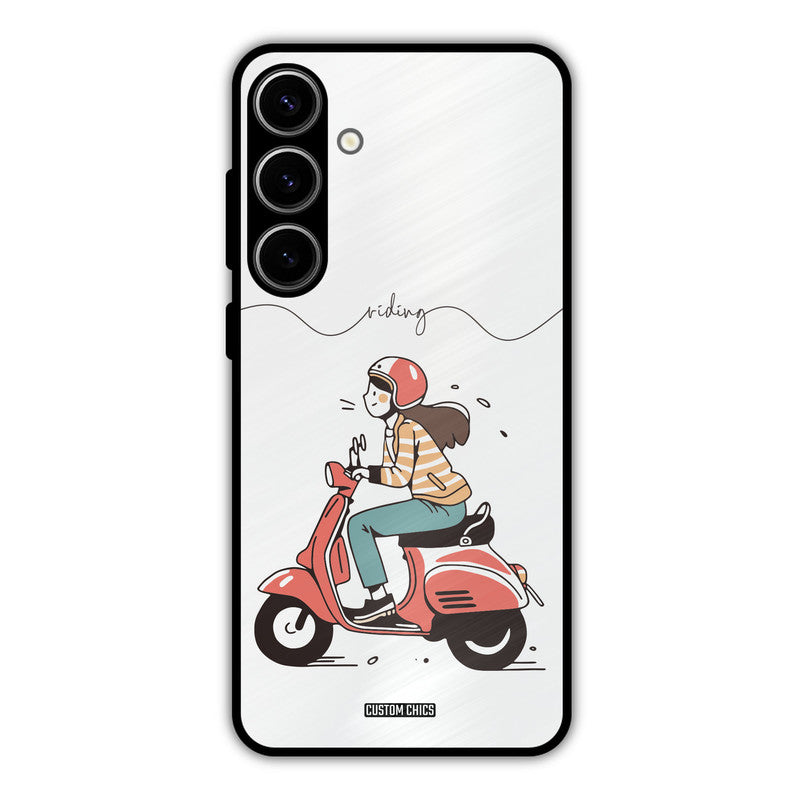 Rider Girl Samsung Galaxy S24 Plus Mobile Back Cover - Car&Bike PrintShield Case