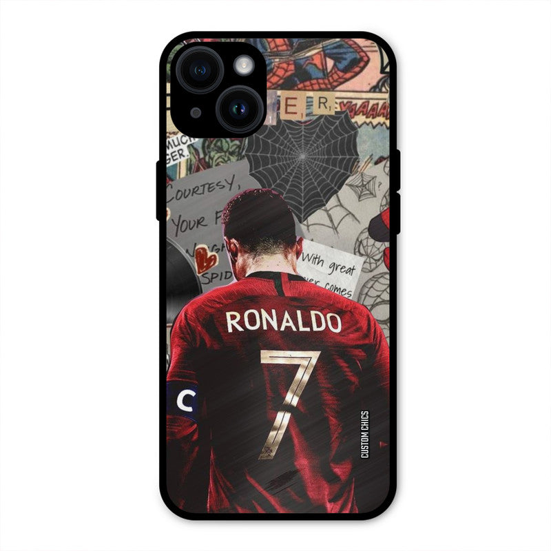 Ronaldo Comic iPhone 14 Plus Mobile Back Cover - Sports PrintShield Case