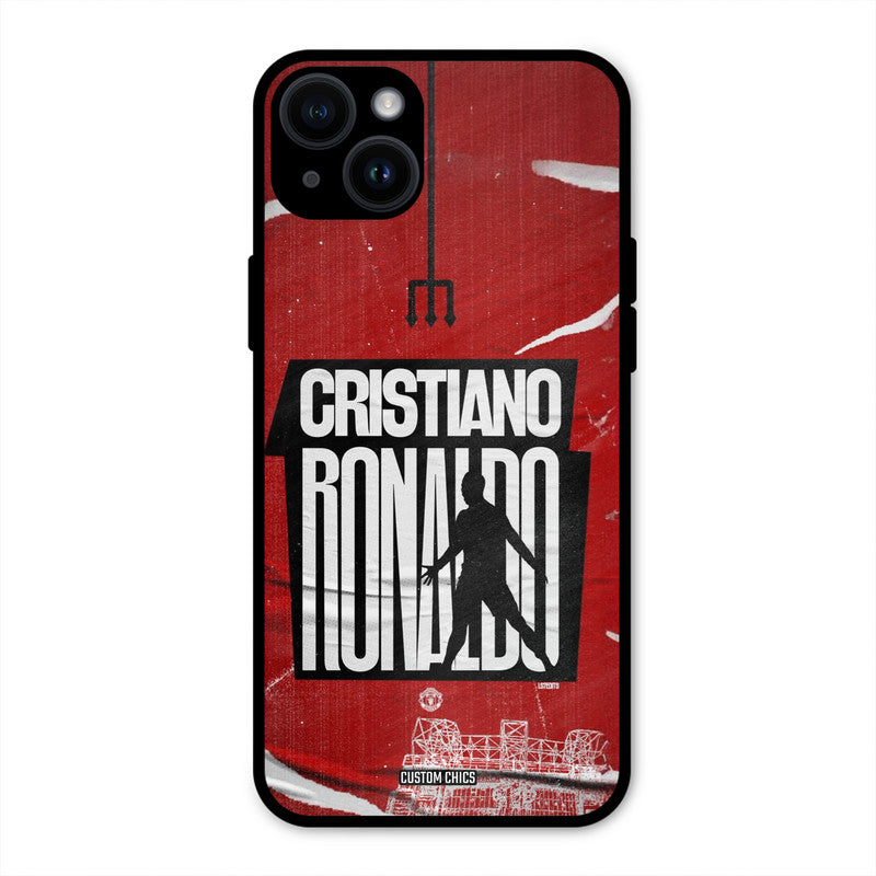 Ronaldo Red Paper Art iPhone 14 Plus Mobile Back Cover - Sports PrintShield Case