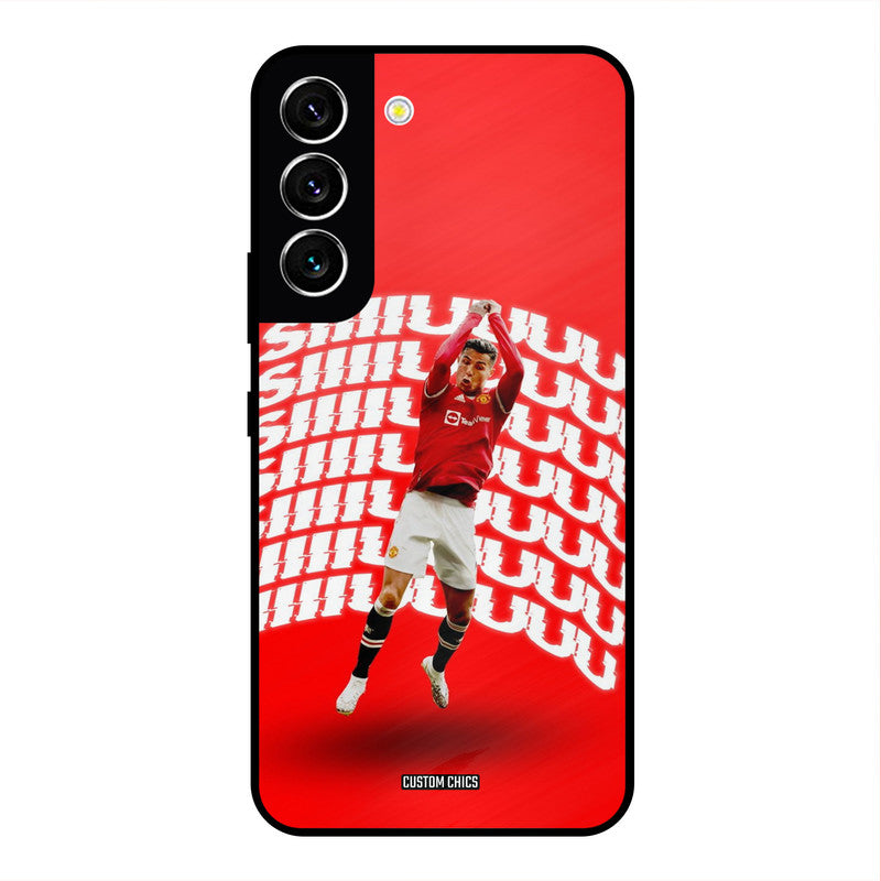 Ronaldo Shuuuuu Samsung Galaxy S22 Mobile Back Cover - Sports PrintShield Case