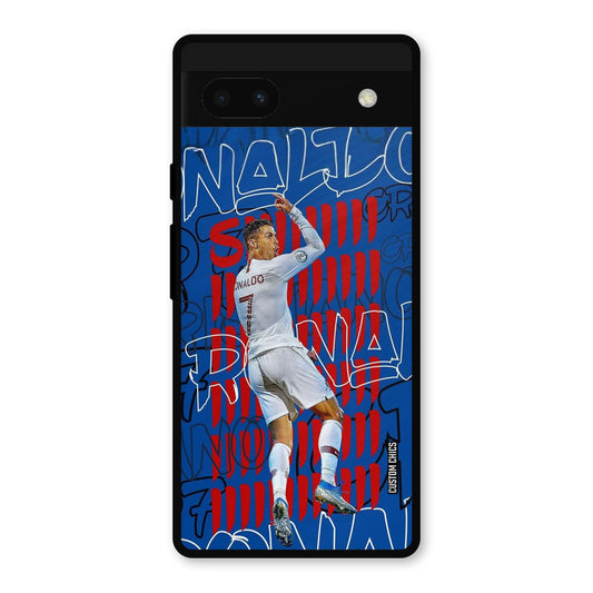 Ronaldo Typography Google Pixel 6a Mobile Back Cover - Sports PrintShield Case