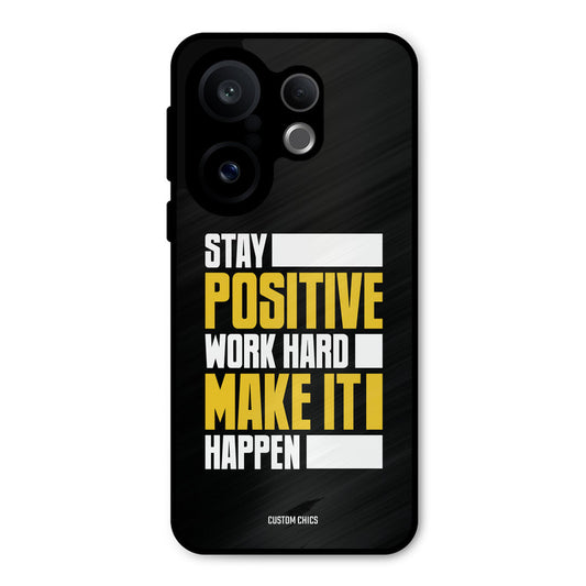 Stay Happy Vivo X200 FE Mobile Back Cover - Typography PrintShield Case