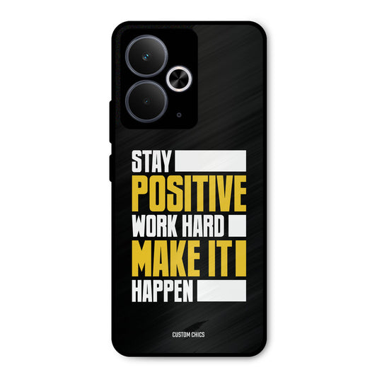 Stay Happy Realme 14T Mobile Back Cover - Typography PrintShield Case