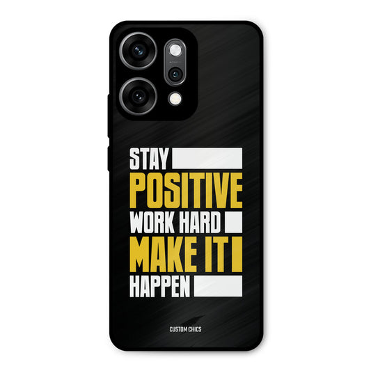 Stay Happy Oppo Reno 14 Pro Mobile Back Cover - Typography PrintShield Case