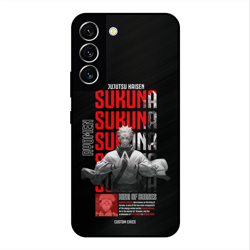 Sukuna Typo Samsung Galaxy S22 Mobile Back Cover - Anime PrintShield Case