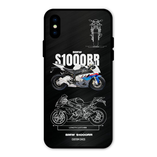 Super Blue Bike iPhone XS Mobile Back Cover - Car&Bike PrintShield Case