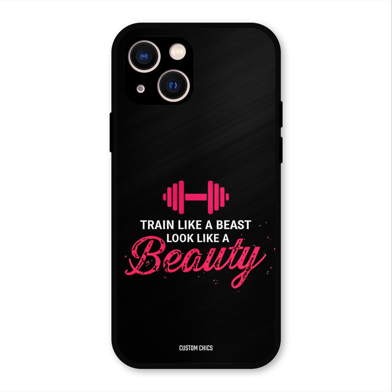 Train Like Beast iPhone 13 Mobile Back Cover - Typography PrintShield Case