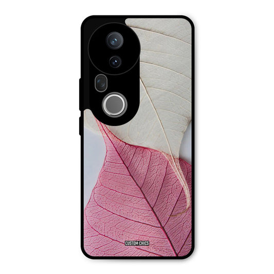 Transparent Leaf Vivo T4 Ultra Mobile Back Cover - Aesthetic PrintShield Case
