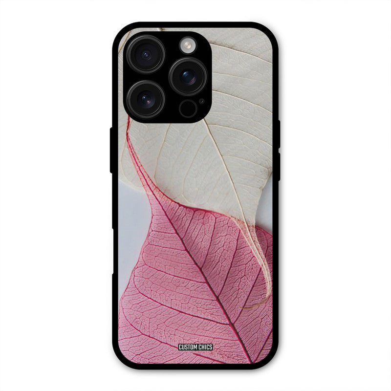 Transparent Leaf iPhone 16 Pro Max Mobile Back Cover - Aesthetic PrintShield Case