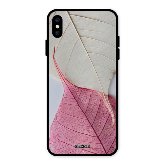 Transparent Leaf iPhone XS Max Mobile Back Cover - Aesthetic PrintShield Case
