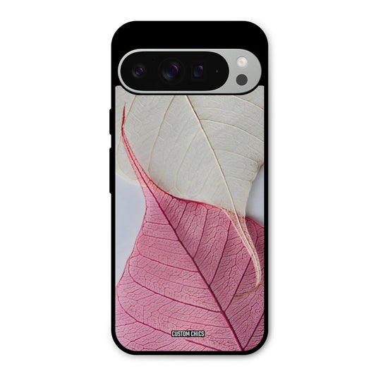 Transparent Leaf Google Pixel 9 Pro XL Mobile Back Cover - Aesthetic PrintShield Case