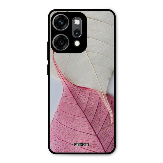 Transparent Leaf Oppo Reno 14 Pro Mobile Back Cover - Aesthetic PrintShield Case